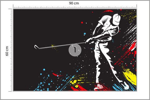 Fototapeta Malowany Golfista