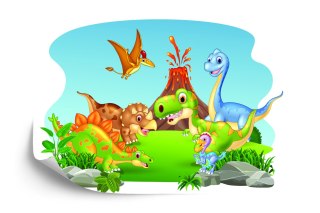 Fototapeta Wesołe Dinozaury
