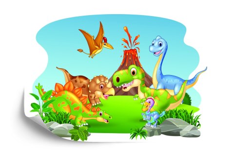 Fototapeta Wesołe Dinozaury