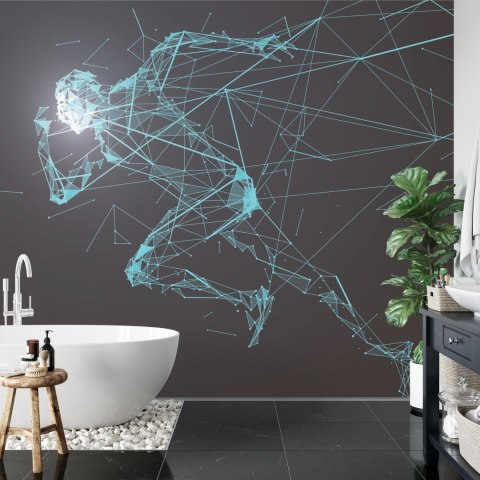 Fototapeta Geometryczny Wzór Biegacza W 3D
