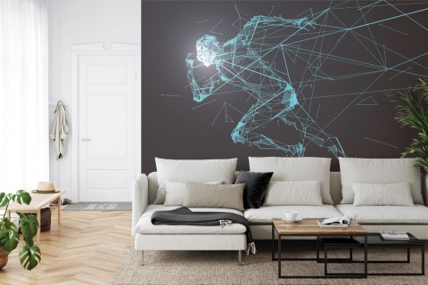 Fototapeta Geometryczny Wzór Biegacza W 3D