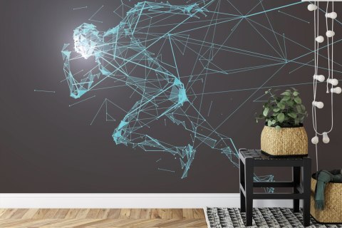 Fototapeta Geometryczny Wzór Biegacza W 3D