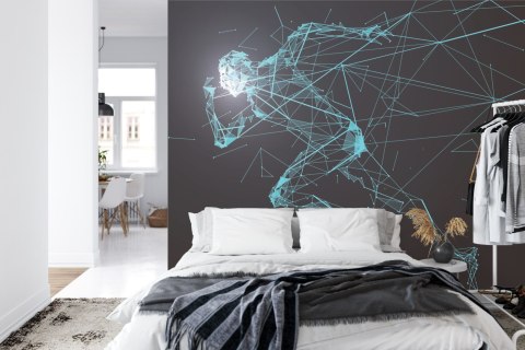 Fototapeta Geometryczny Wzór Biegacza W 3D