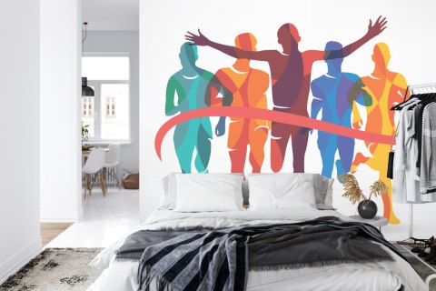 Fototapeta Zakończenie Biegu W Stylu Geometrycznym
