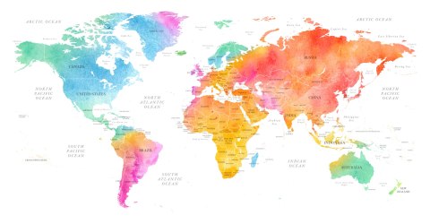Fototapeta Mapa Świata