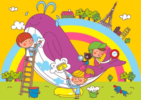 Fototapeta Dla Dzieci - Dzieci I Wieloryb