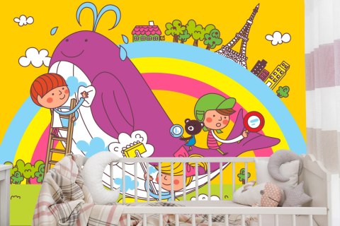 Fototapeta Dla Dzieci - Dzieci I Wieloryb