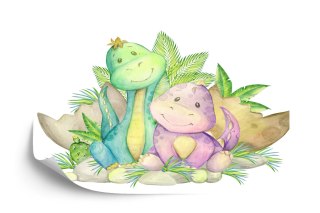 Fototapeta Małe Urocze Dinozaury