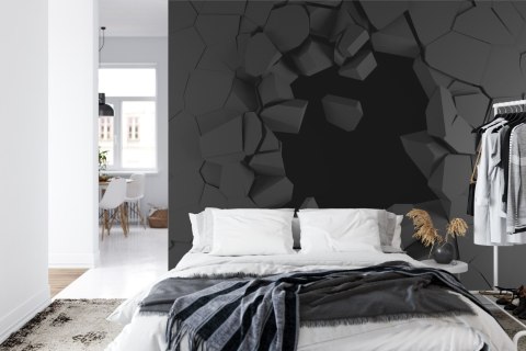 Fototapeta Dziura W Ścianie Efekt 3D