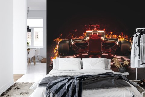 Fototapeta Płonący Bolid F1