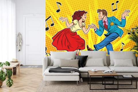 Fototapeta Taneczna Para W Stylu Pop-Art
