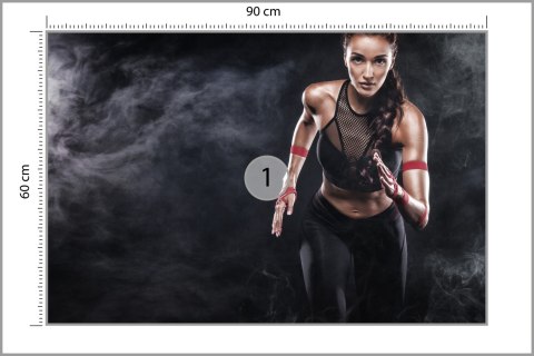 Fototapeta Wysportowana Biegaczka Motywacja 3D