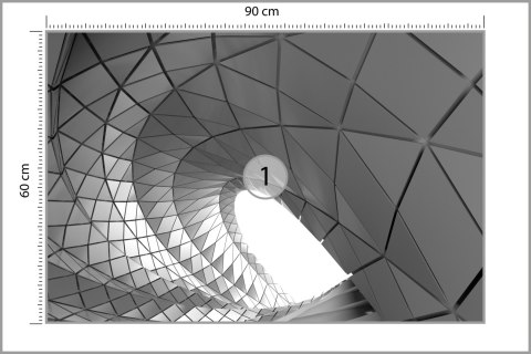Fototapeta 3D Tunel - Szara