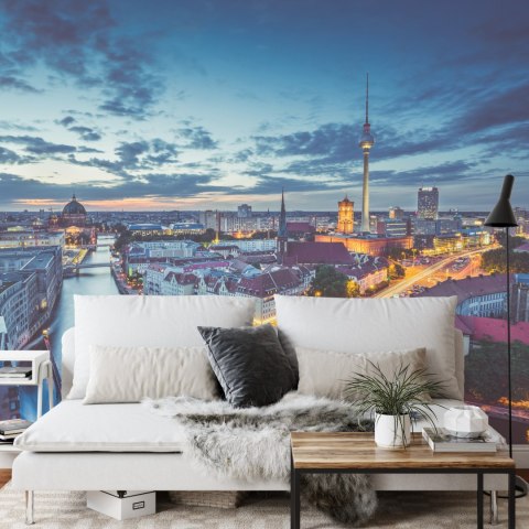 Fototapeta Centrum Berlina Nocą