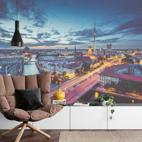 Fototapeta Centrum Berlina Nocą
