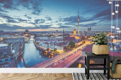 Fototapeta Centrum Berlina Nocą