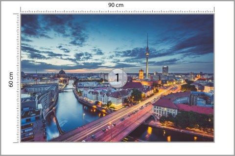Fototapeta Centrum Berlina Nocą