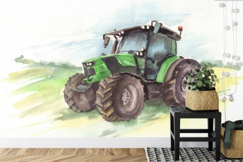 Fototapeta Traktor Malowany Akwarelą