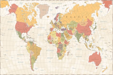 Fototapeta Mapa Świata
