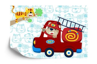 Fototapeta Miś Strażak