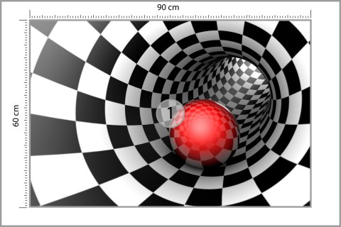 Fototapeta 3D Tunel - Szachownica