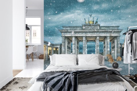 Fototapeta Brama Brandenburska Zimą