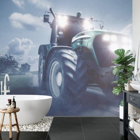 Fototapeta Pędzący Traktor Nocą