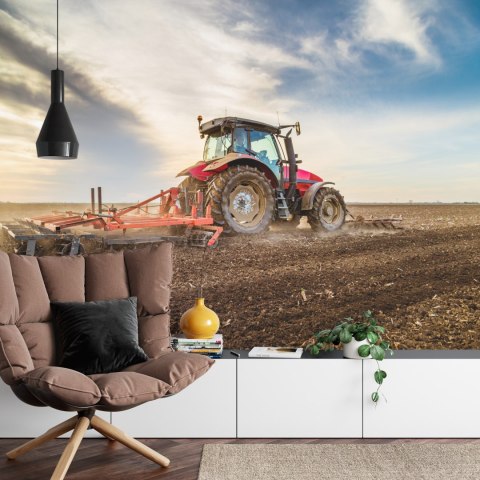 Fototapeta Traktor Pracujący Na Polu