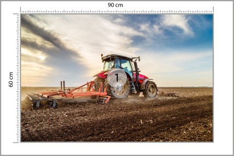Fototapeta Traktor Pracujący Na Polu