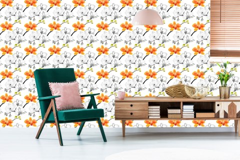 Tapeta Do Salonu Kwiaty Storczyki Orchidea Natura