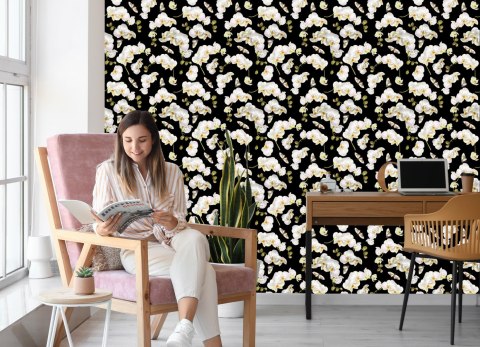 Tapeta Do Sypialni Storczyk Natura Przyroda Kwiaty