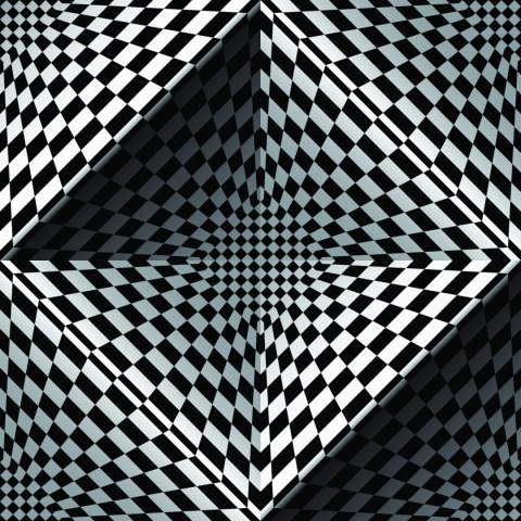 Tapeta Geometryczna 3D Głębia, Kwadraty, Do Salonu Tapeta Geometryczna 3D Głębia, Kwadraty, Do Salonu