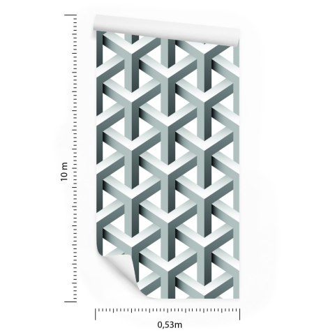 Tapeta Geometryczna, Efekt 3D, Z Głębią, Do Salonu Tapeta Geometryczna, Efekt 3D, Z Głębią, Do Salonu