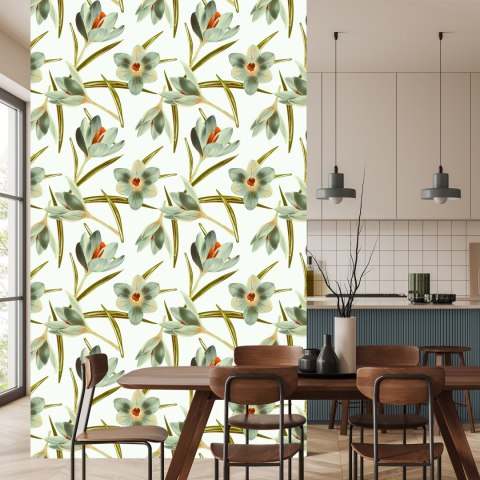 Tapeta Kwiaty Krokus Vintage