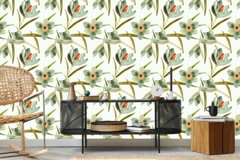 Tapeta Kwiaty Krokus Vintage