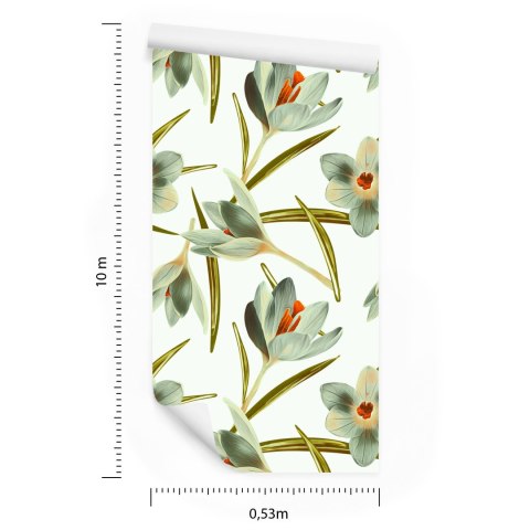 Tapeta Kwiaty Krokus Vintage