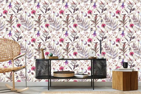 Tapeta Kwiaty Polne Akwarela