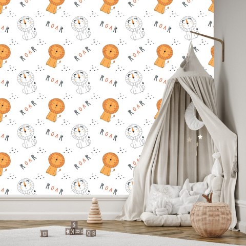 Tapeta Pastelowe Lwy, Zwierzątka, Pokój Chłopca Tapeta Pastelowe Lwy, Zwierzątka, Pokój Chłopca