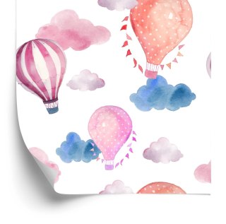Tapeta Balony Na Tle Kolorowych Chmur