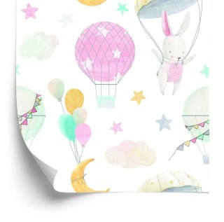 Tapeta Balony Na Tle Kolorowych Gwiazdek