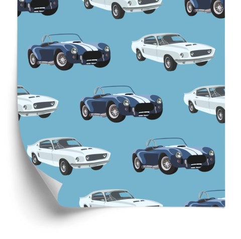 Tapeta Dla Dzieci - Ponadczasowe Samochody W Stylu Retro