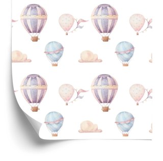 Tapeta Do Pokoju Dziecka, Pastelowe Balony, Chmury