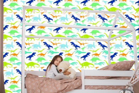 Tapeta Kolorowe Dinozaury, Pokój Dziecięcy