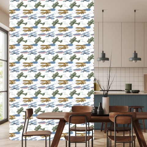 Tapeta Samoloty Retro Z Chmurami